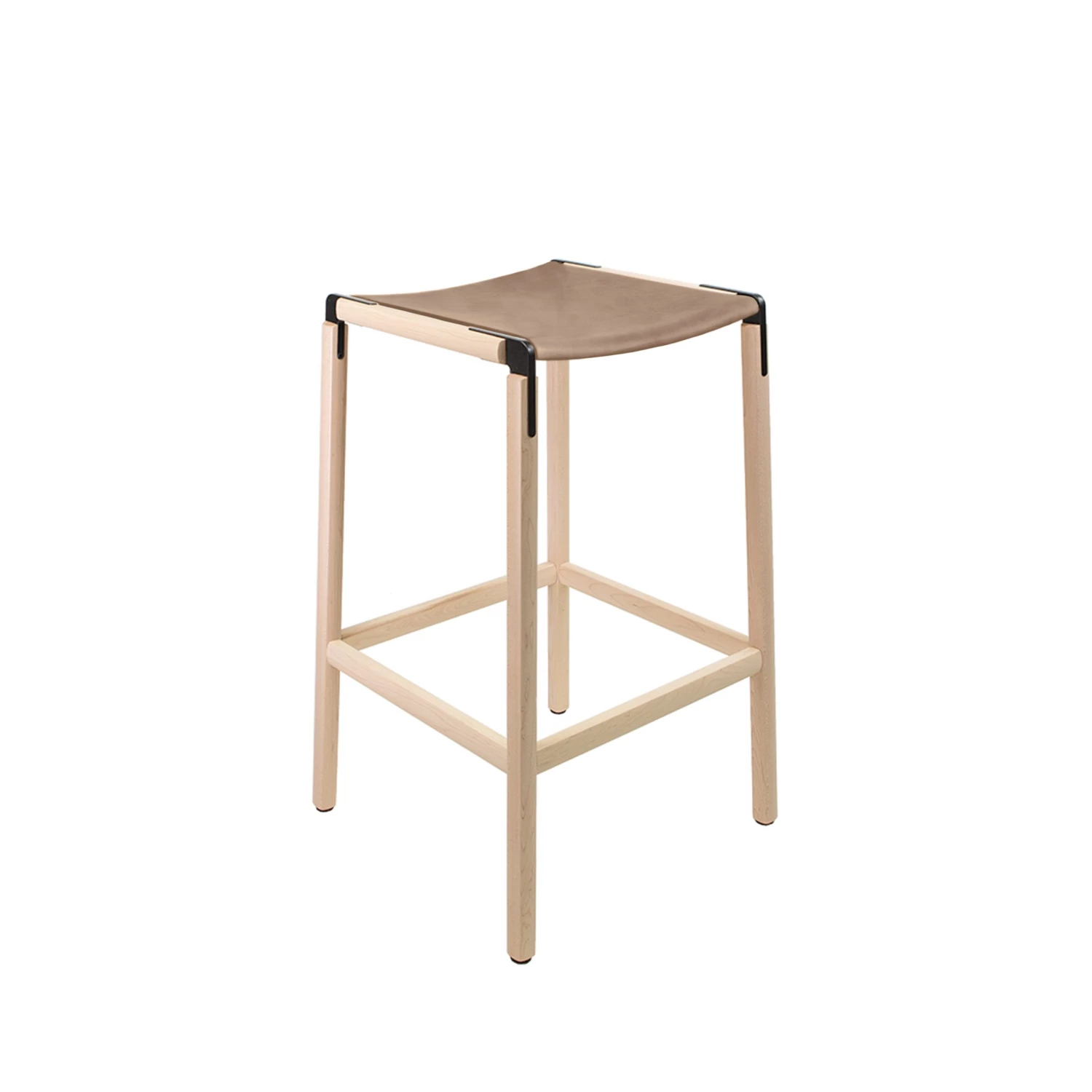 FYRN SEATING Bartlett - Maple, Black, PVT Leather, Seat Only, Sand 3 FYRN SEATING Bartlett - Maple, Black, PVT Leather, Seat Only, Sand