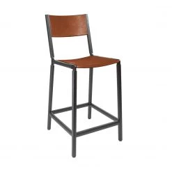 Fyrn Linden - Charcoal Black, Black, SN Leather, Seat And Back, Rust SEATING