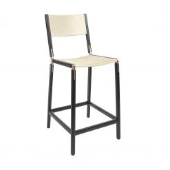 Fyrn Stanyan - Charcoal Black, Copper Bronze, SN Leather, Seat And Back, Ivory SEATING