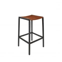 FYRN SEATING Bartlett - Charcoal Black, Black, PVT Leather, Seat Only, Rust