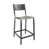 Fyrn Linden - Charcoal Black, Matte Silver, PVT Leather, Seat Only, Stone SEATING