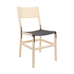 FYRN SEATING Mariposa - Maple, Black , PVT Leather, Seat Only, Lava