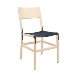 FYRN SEATING Mariposa - Maple, Black , PVT Leather, Seat Only, Night