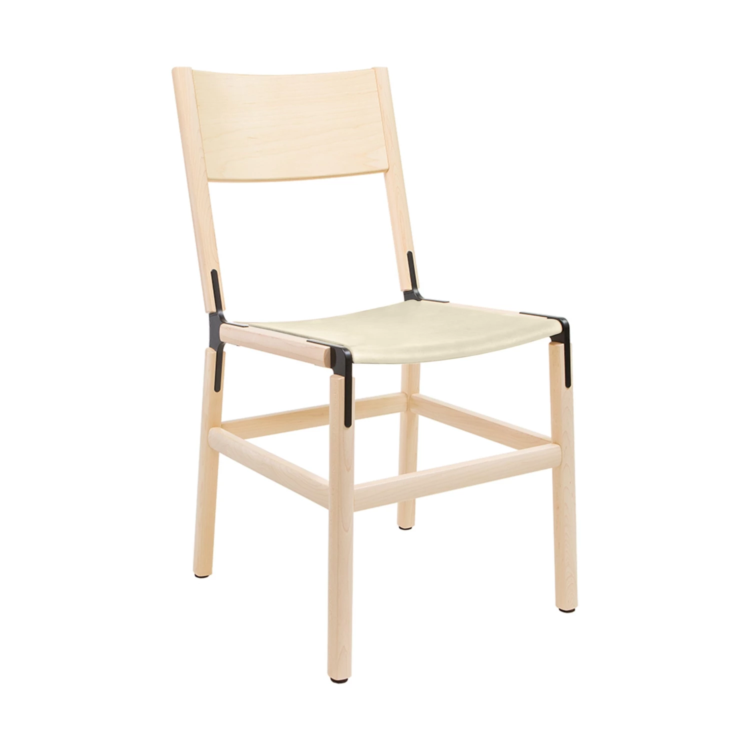 FYRN Mariposa - Maple, Black , PVT Leather, Seat Only, Ivory