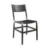 FYRN SEATING Mariposa - Charcoal Black, Matte Silver, PVT Leather, Seat Only, Coal