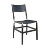 FYRN SEATING Mariposa - Charcoal Black, Matte Silver, SN Leather, Seat And Back, Night