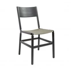 Fyrn SEATING Mariposa - Charcoal Black, Black, SN Leather, Seat Only, Stone