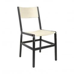 Fyrn Mariposa - Charcoal Black, Graphite, SN Leather, Seat & Back, Ivory