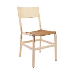 Fyrn SEATING Mariposa - Maple, Copper Bronze, PVT Leather, Seat Only, Camel