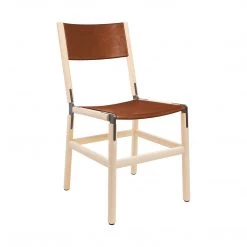 Fyrn SEATING Mariposa - Maple, Graphite, PVT Leather, Seat & Back, Rust