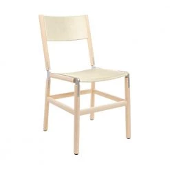 Fyrn Mariposa - Maple, Matte Silver, SN Leather, Seat And Back, Ivory SEATING