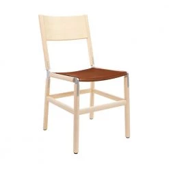 Fyrn Mariposa - Maple, Matte Silver, PVT Leather, Seat Only, Rust SEATING