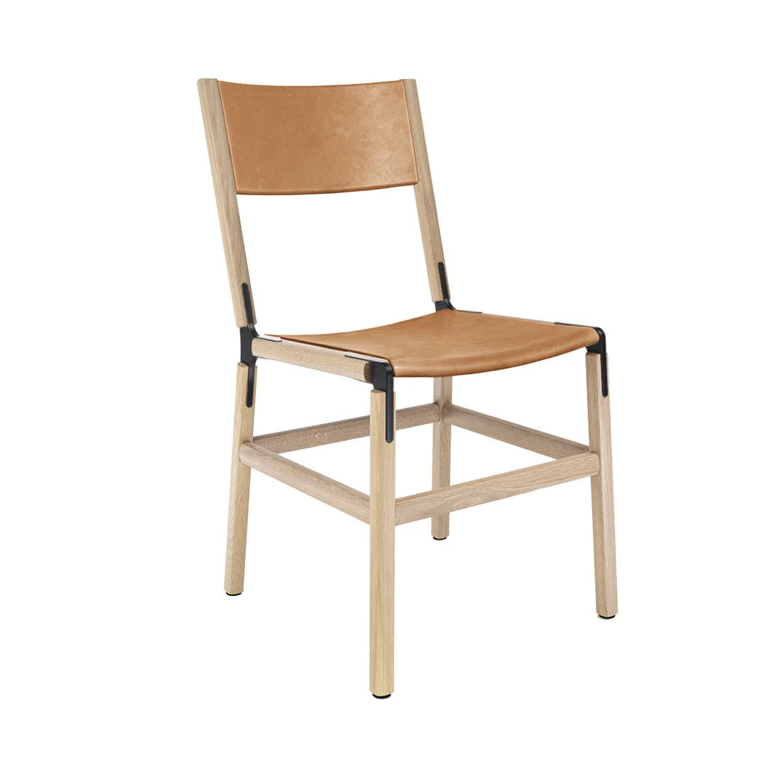 Fyrn Mariposa - Natural Oak, Black, PVT Leather, Seat & Back, Camel SEATING 3 Fyrn Mariposa - Natural Oak, Black, PVT Leather, Seat & Back, Camel SEATING