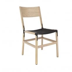 Fyrn Mariposa - Natural Oak, Black, PVT Leather, Seat Only, Coal