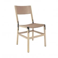 Fyrn SEATING Mariposa - Natural Oak, Black, SN Leather, Seat & Back, Sand
