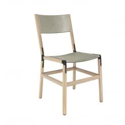 Fyrn SEATING Mariposa - Natural Oak, Black, SN Leather, Seat & Back, Stone