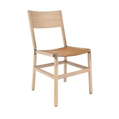 Fyrn Mariposa - Natural Oak, Copper Bronze, PVT Leather, Seat Only, Camel SEATING