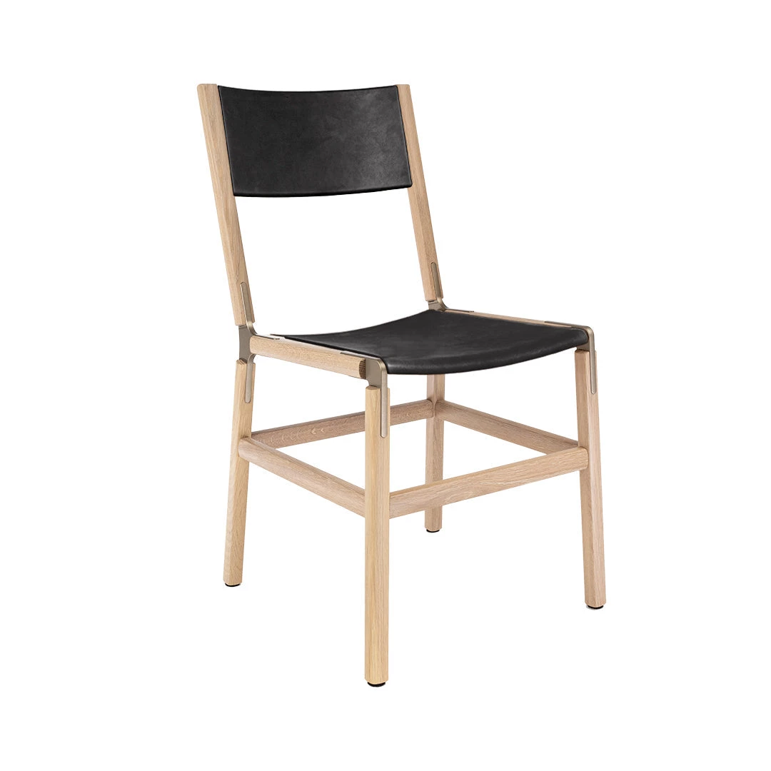 Fyrn SEATING Mariposa - Natural Oak, Copper Bronze, PVT Leather, Seat & Back, Coal 3 Fyrn SEATING Mariposa - Natural Oak, Copper Bronze, PVT Leather, Seat & Back, Coal