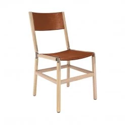 Fyrn Mariposa - Natural Oak, Copper Bronze, SN Leather, Seat & Back, Rust SEATING