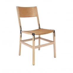 Fyrn Mariposa - Natural Oak, Graphite, PVT Leather, Seat & Back, Camel SEATING