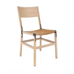 Fyrn Mariposa - Natural Oak, Graphite, PVT Leather, Seat Only, Camel