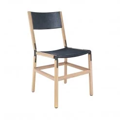 Fyrn SEATING Mariposa - Natural Oak, Graphite, PVT Leather, Seat & Back, Night