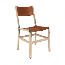 Fyrn SEATING Mariposa - Natural Oak, Graphite, SN Leather, Seat & Back, Rust