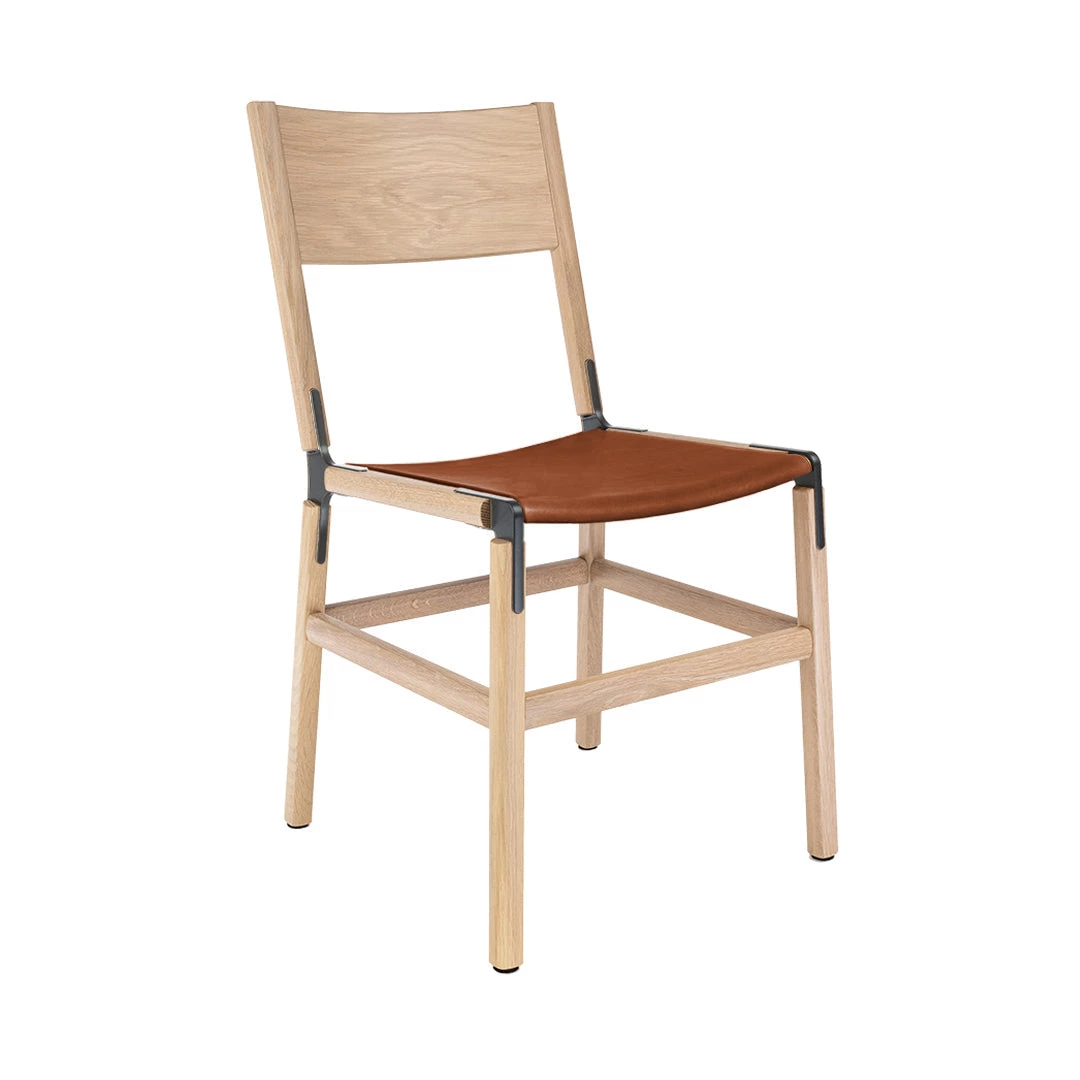 Fyrn SEATING Mariposa - Natural Oak, Graphite, SN Leather, Seat Only, Rust 3 Fyrn SEATING Mariposa - Natural Oak, Graphite, SN Leather, Seat Only, Rust