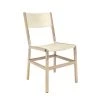 Fyrn SEATING Mariposa - Natural Oak, Matte Silver, SN Leather, Seat & Back, Ivory