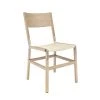 Fyrn Mariposa - Natural Oak, Matte Silver, SN Leather, Seat Only, Ivory SEATING