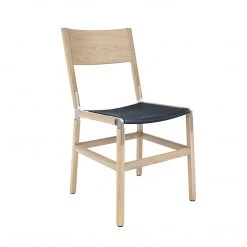 Fyrn Mariposa - Natural Oak, Matte Silver, PVT Leather, Seat Only, Night