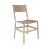 Fyrn SEATING Mariposa - Natural Oak, Matte Silver, SN Leather, Seat & Back, Sand