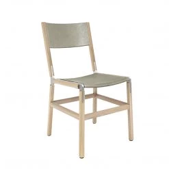 Fyrn Mariposa - Natural Oak, Matte Silver, SN Leather, Seat & Back, Stone