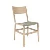 Fyrn Mariposa - Natural Oak, Matte Silver, SN Leather, Seat Only, Stone