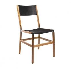 Fyrn SEATING Mariposa - Oxidized Oak, Black, PVT Leather, Seat And Back, Coal