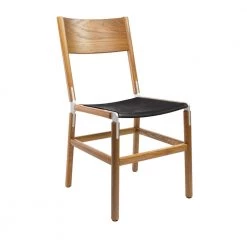 Fyrn Mariposa - Oxidized Oak, Matte Silver, PVT Leather, Seat Only, Coal SEATING