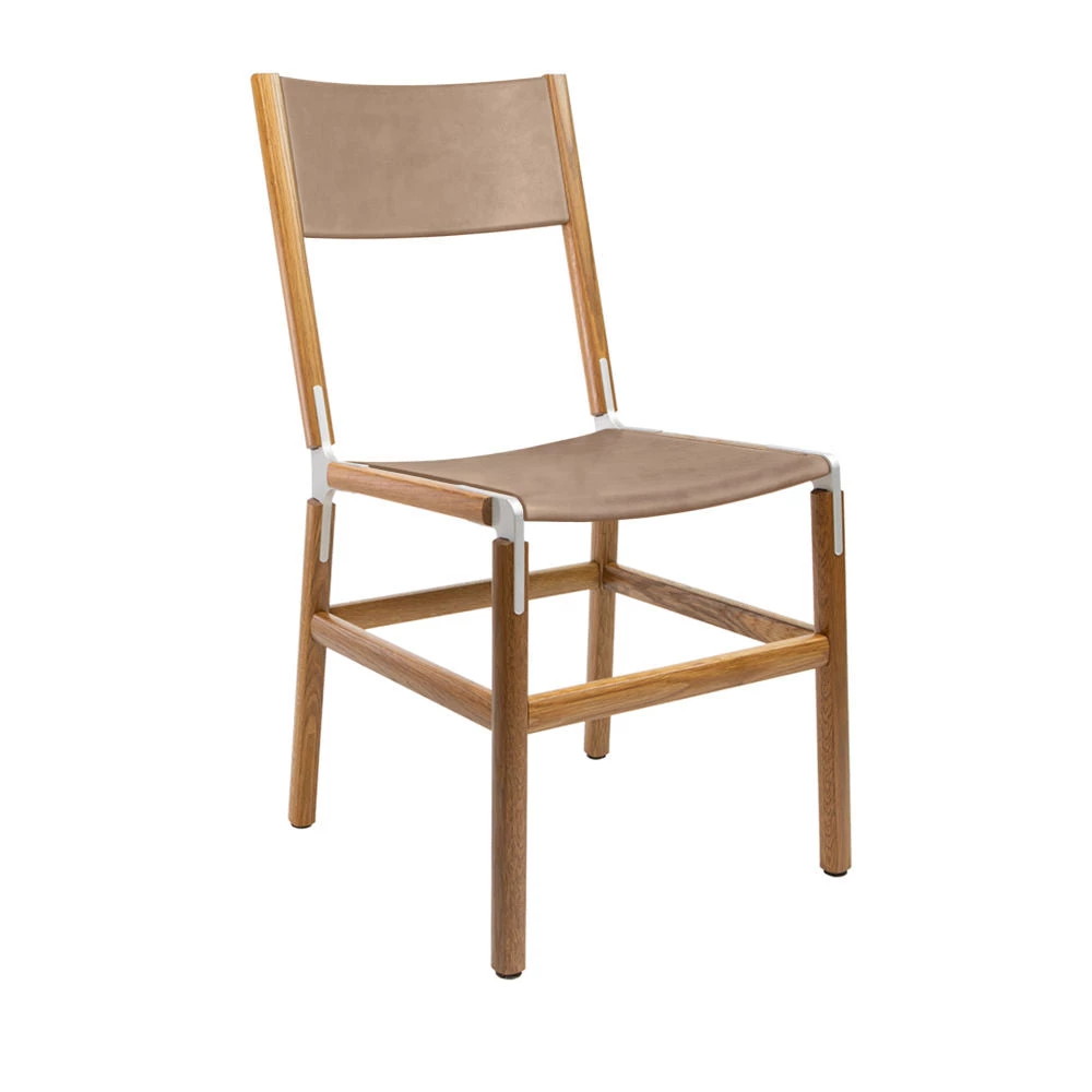 Fyrn Mariposa - Oxidized Oak, Matte Silver, SN Leather, Seat And Back, Sand 3 Fyrn Mariposa - Oxidized Oak, Matte Silver, SN Leather, Seat And Back, Sand