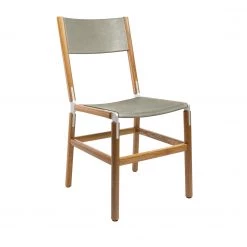 Fyrn Mariposa - Oxidized Oak, Matte Silver, SN Leather, Seat And Back, Stone