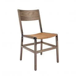 Fyrn SEATING Mariposa - Black Walnut, Black, PVT Leather, Seat Only, Camel