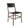 Fyrn SEATING Mariposa - Black Walnut, Black, PVT Leather, Seat & Back, Coal
