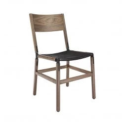 Fyrn SEATING Mariposa - Black Walnut, Black, SN Leather, Seat Only, Coal