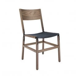 Fyrn SEATING Mariposa - Black Walnut, Black, PVT Leather, Seat Only, Night