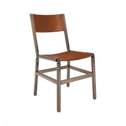 Fyrn SEATING Mariposa - Black Walnut, Graphite, SN Leather, Seat & Back, Rust