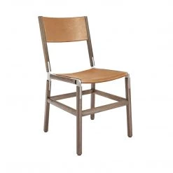 Fyrn Mariposa - Black Walnut, Matte Silver, PVT Leather, Seat & Back, Camel SEATING