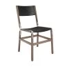 Fyrn SEATING Mariposa - Black Walnut, Matte Silver, PVT Leather, Seat & Back, Coal