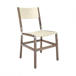 Fyrn Mariposa - Black Walnut, Matte Silver, SN Leather, Seat & Back, Ivory SEATING