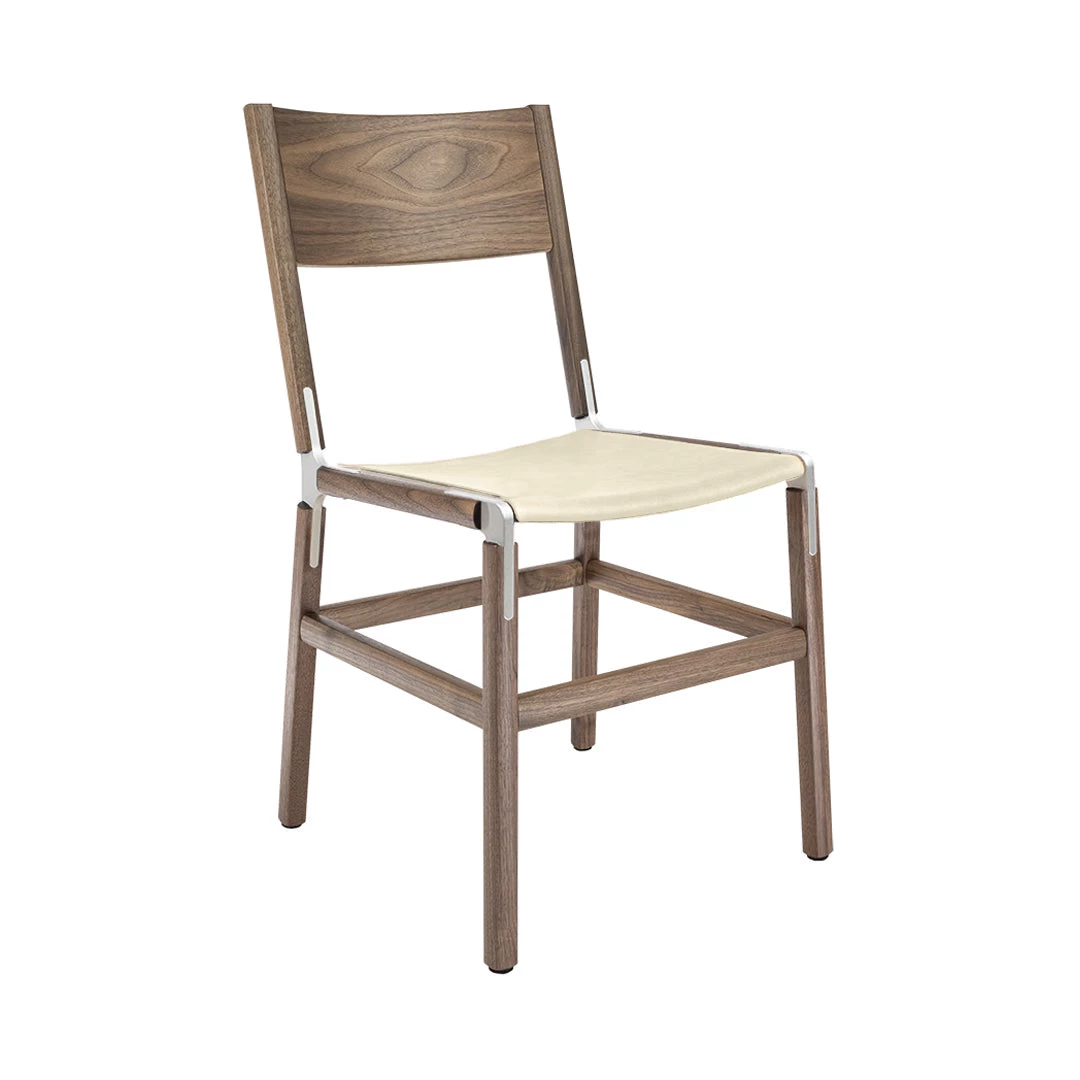 Fyrn SEATING Mariposa - Black Walnut, Matte Silver, SN Leather, Seat Only, Ivory 3 Fyrn SEATING Mariposa - Black Walnut, Matte Silver, SN Leather, Seat Only, Ivory