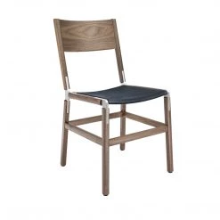 Fyrn SEATING Mariposa - Black Walnut, Matte Silver, PVT Leather, Seat Only, Night