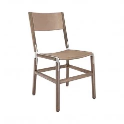 Fyrn SEATING Mariposa - Black Walnut, Matte Silver, SN Leather, Seat & Back, Sand