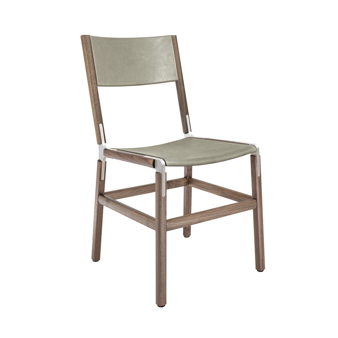 Fyrn SEATING Mariposa - Black Walnut, Matte Silver, SN Leather, Seat & Back, Stone 3 Fyrn SEATING Mariposa - Black Walnut, Matte Silver, SN Leather, Seat & Back, Stone